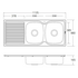 Oliveri Endeavour Double Bowl Topmount Sink with Left Hand Drainer EE72 image NaN