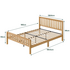 Zinus Double Wooden Bed Frame with Slatted Base and Footboard AU-FPBHN1ZC-12D image NaN