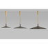 CTO Lighting Tinto Large Pendant Light - Dark Bronze Shade with Satin Brass Drop Rod TINPELBZSB image NaN