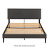 Zinus Double Cambril Bed Frame Fabric Bed Base Upholstered Dark Grey AU-FPPBC1-38D image NaN