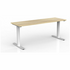 OLG Agile Fixed Single Desk 1800x750 New Oak Worktop with White Frame OG_AGFSSD1875W_NO image NaN