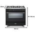Delonghi 90cm Anthracite Dual Fuel Freestanding Oven DEF1407A image NaN