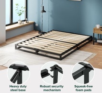 Zinus King 15cm Joseph Metal Bed Frame with Bed Platform Base Black AU-MBBF-6K hero image