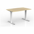 OLG Agile Fixed Single Desk 1200x750 New Oak Worktop with White Frame OG_AGFSSD1275W_NO image NaN