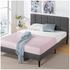 Zinus Leo Fabric Bed Frame Dark Grey Wooden Slats Double AU-FSPBO-D image NaN