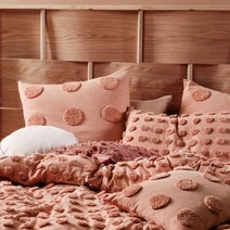 Linen House Haze Rosette Single Bed Quit Cover Set 01700I378 hero image