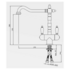 Turner Hastings Francès Twin Mixer Tap Brushed Nickel 18117BN5 image NaN