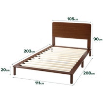 Zinus Arden Coffee Bean Bamboo King Single Bed Frame AU-FPWHC1ZC-08B hero image