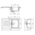 Abey Shock Signus Single Bowl Topmount Sink with Right Hand Drainer Stone D100SL image NaN