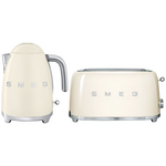 Smeg Kettle and 4 Slice Toaster Pack Cream KLF03CRAUTSF02CRAU hero image