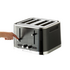 Russells Hobbs Geo Steel 4 Slice Toaster Black Stainless Steel RHT404BLK image NaN