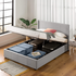 Zinus Maddon Queen Upholstered Gas Lift Storage Bed Frame Light Grey AU-FPPST1-12Q image NaN