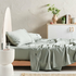 Linen House Augusta 500TC Green Gum Queen Fitted Sheet 50cm 01841F732 image NaN