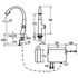 KWC 10201242176 Zoe Pull-Out Tap with Light image NaN