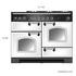 Falcon 110cm Classic Deluxe Freestanding Dual Fuel Oven/Stove White and Chrome CDL110DFWH-CH image NaN
