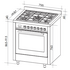 Artusi AFG700X 70cm Freestanding Dual Fuel Oven/Stove image NaN