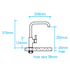  Billi Home Square Gooseneck Mixer Tap - Brushed 991700SBR image NaN