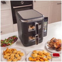 Kitchen Couture 11L Clear View Colour Vertex Dual Draw Air Fryer Stainless Steel 10005862 hero image