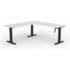 OLG Agile Winder Height Adjust 90 Degree Workstation 1800x1800x600 White Worktop with Black Frame OG_AGW9018186B_WLH image NaN