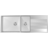 Abey Lugano 1 and 3/4 Bowl Sink with Drainer ST460DU image NaN