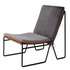Reddie Willy Sling Lounge Chair Grey and Tan Top Black Base image NaN