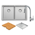 Abey LUA200T2 Lucia Double Bowl Sink Pack image NaN