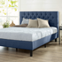 Zinus Harper Queen Upholstered Tufted Bed Frame Navy AU-FTTP-NV-Q image NaN