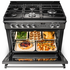 Falcon 90cm Classic FX Black-Chrome Dual Fuel Freestanding Oven CLA90FXDFBL-CH image NaN