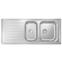 Abey EUA180R Euronox 1 and 1/2 Bowl Left Hand Drainer Sink image NaN