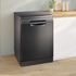 Bosch 60cm Series 4 Freestanding Black Inox Dishwasher SMS4HVB01A image NaN