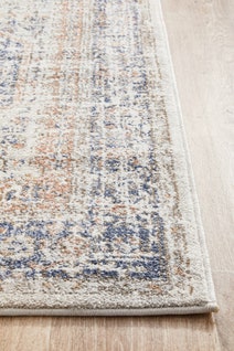 Rug Culture Mayfair Medium Blue & Peach Rug 300X80CM - MAY-LOR-BLU-300X80 hero image