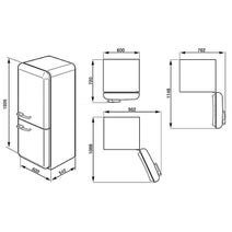 Smeg 326L Retro Style Bottom Mount Fridge FAB32RPBNA1 hero image