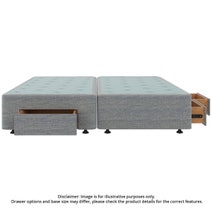 Sealy Spacesaver Front End Drawer Split Queen Bed Base Sand SVF-SAN-SQN hero image