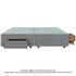 Sealy Spacesaver Super Queen Split Bed Base Front Drawer / No Drawer Sand SV-SAN-SQN-FN image NaN