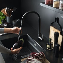 Franke Eos Neo Pull-Out Tap Black Steel TA9601BS hero image