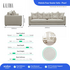 Kalona MALOLO Four Seater Sofa Pearl WS-202-01-VILA-54 image NaN