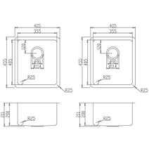 Titan Medium and Medium Double Bowl Sink TSAB4040 hero image