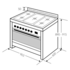 Scandium SCU900LB 90cm Freestanding Dual Fuel Oven/Stove image NaN