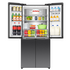 Hisense 483L French Door Fridge Black Steel with Non-Plumbed Ice and Water Dispenser HRCD483TBW image NaN