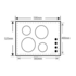 Westinghouse WHC642BA 60cm Ceramic Cooktop image NaN