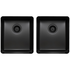 Titan Essentials 350mm & 350mm Double Bowl Kitchen Sink - Matte Black TSBS4040 image NaN
