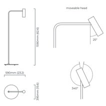 CTO Lighting Heron Floor Light - Satin Brass HERFLOSB hero image