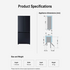 Panasonic 500L French Door Fridge Metallic Black NR-CW530HWKA image NaN