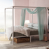 Zinus Patricia Double Metal Canopy Bed Frame White AU-CPBFW-D image NaN