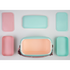 Polarbox Pop 6L Cooler Bag with 2 Lunch Box Containers Cyan/Pink PLBC6CP image NaN