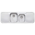 Oliveri Petite 1 and 3/4 Bowl Topmount Sink with Double Drainer PE341-1TH image NaN