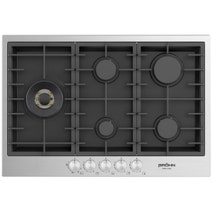 Brohn 75 cm Gas Cooktop Stainless Steel with Black Emamelled Inner Panel BRGC756BSF hero image