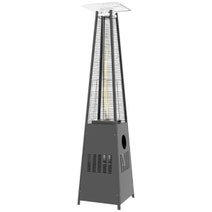 Havana Outdoors Steel Gas Pyramid Patio Garden Outdoor Heater Black Stainless Steel 10004936 hero image