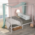 Zinus Patricia Double Metal Canopy Bed Frame White AU-CPBFW-D image NaN