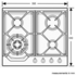 Westinghouse WHG644SA 60cm Natural Gas Cooktop image NaN